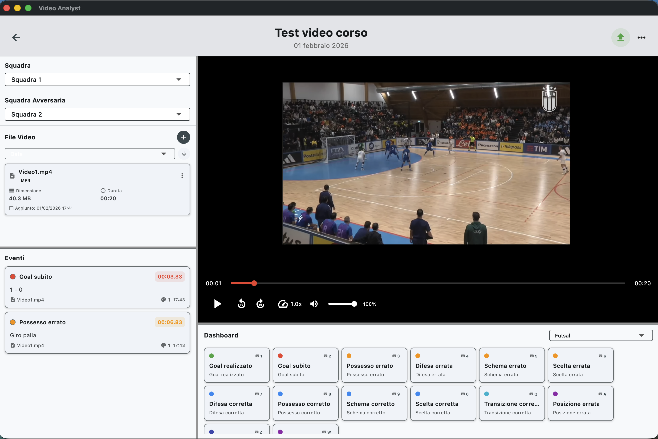 Video Analyst: revisione delle azioni
